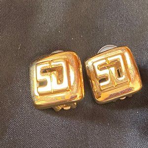 St. John Collection "SJ" Clip On Earrings